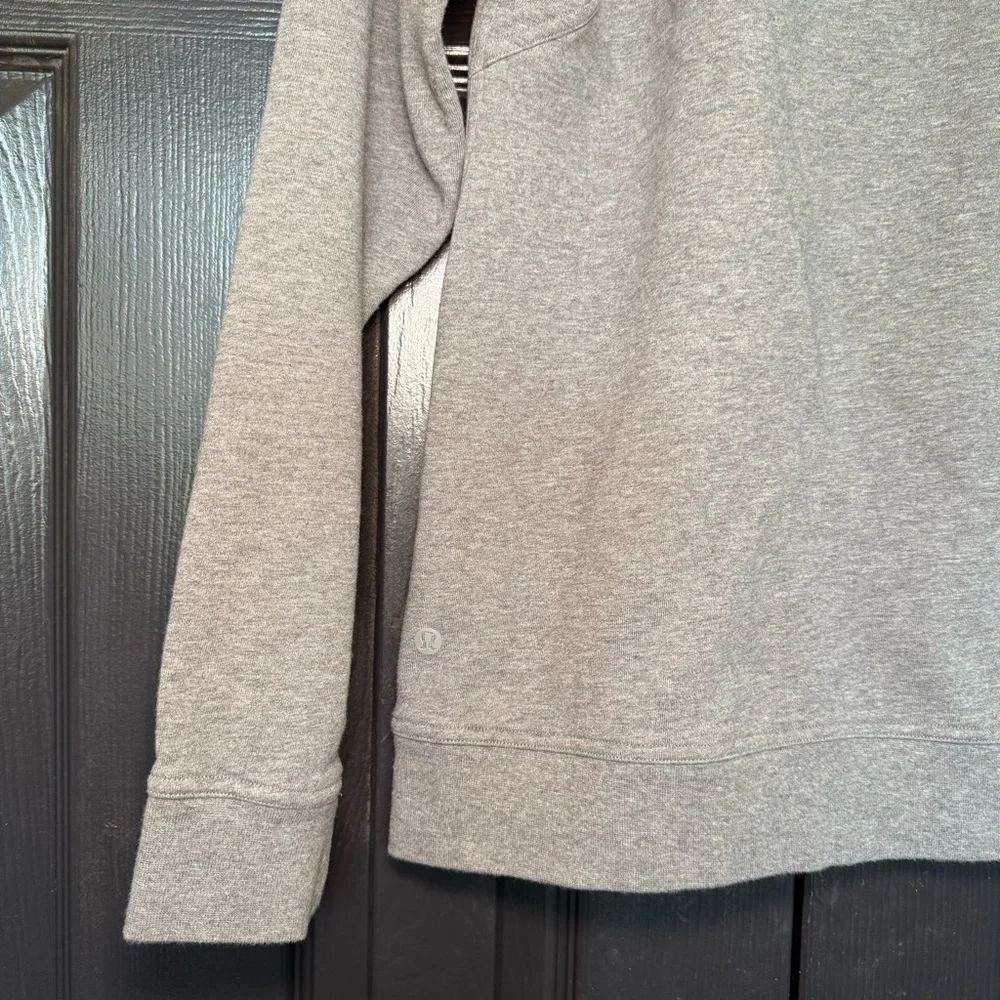 Lululemon All Yours Crew *Terry Heathered Gray Crewneck Sweatshirt - Picture 6 of 6